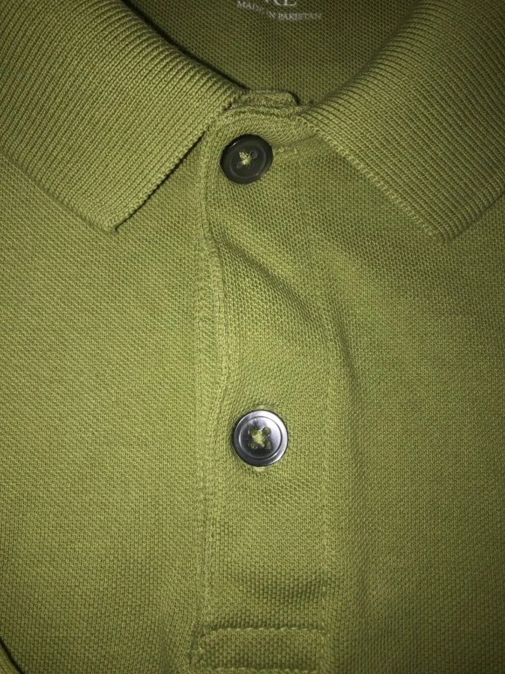 Banana Republic Polo XL Green Casual Mens Shirt Solid With Elephant Logo